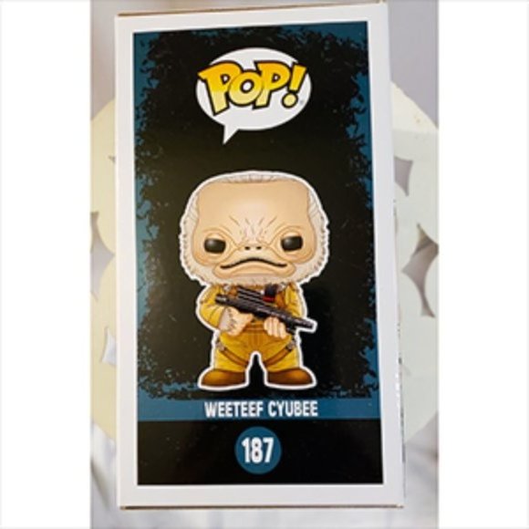 AUTHENTIC STAR WARS # 187 FUNKO POP WEETEEF VINYL BOBBLE HEAD NEW IN BOX - Picture 3 of 4